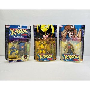 ✅VINTAGE TOY BIZ X-MEN CLASSICS FIGURES INCLUDE -WOLVERINECYCLOPS & GAMBIT (NEW)